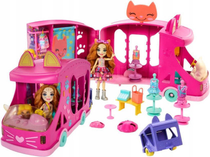 Enchantimals Kočičí módní obchod na kolech herní set HPB34