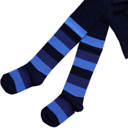 Dětské punčocháče Design Socks vel. 5 (4-5 let) modré proužkované