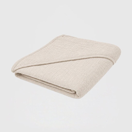 Dětská mušelínová osuška s kapucí 90 x 90 cm linen New Baby
