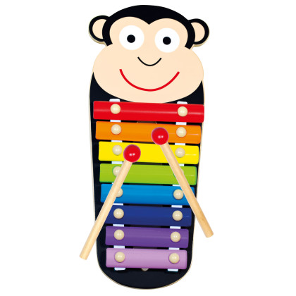 Xylofon kovový Opička 32 cm