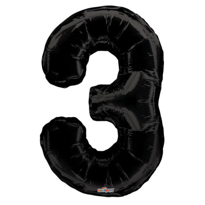 Nafukovací číslice černá 86 cm
