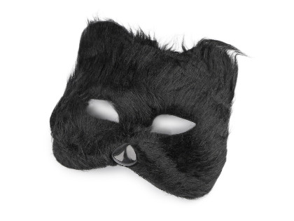 Karnevalová maska - škraboška chlupatá kočka 