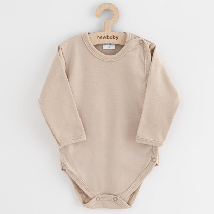 Kojenecké celorozepínací body New Baby Classic II Uni 3ks béžové