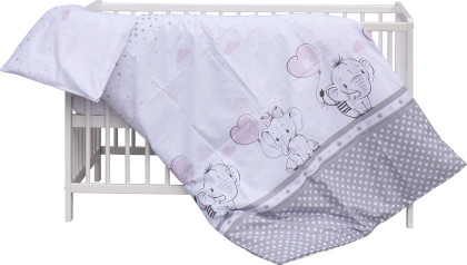 Dětská postýlka s kompletní výbavou Scarlett Gusto 120 x 60 cm růžová