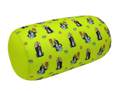 Polštářový válec Krtek zelený 27 x 14 cm