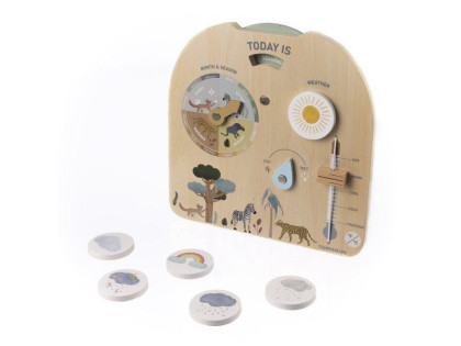 Dřevěná Montessori deska Počasí