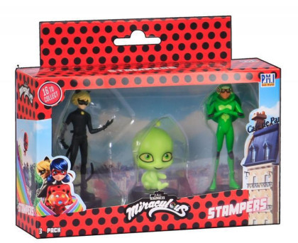 Miraculous: Beruška a Černý kocour- razítka 3 ks