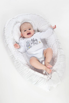Body s potiskem New Baby Ahoj, jsem tady! - dárkové balení