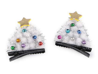 Párty sponky do vlasů vánoční stromeček