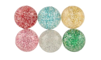 Míček/hopík se třpytkami 3,2 cm