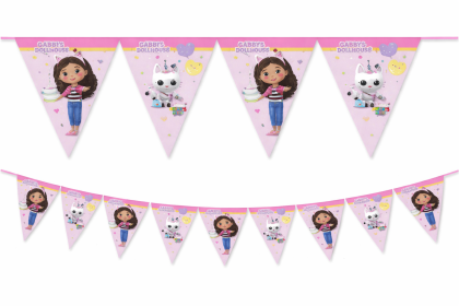 Vlaječková girlanda EKO - Gábinin kouzelný domek