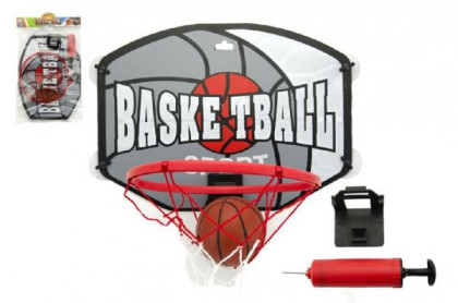 Koš basketbal + míč a doplňky plast 40cm