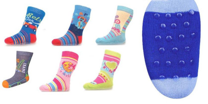 Kojenecké ponožky s protiskluzem vel. 80 New Baby