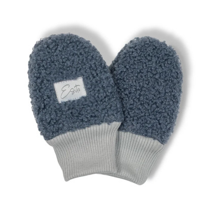 Zimní bezpalcové rukavice Teddy fleece double Denim blue Esito