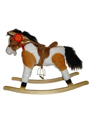 Houpací koník s melodií Milly Mally Jurášek světle hnědý