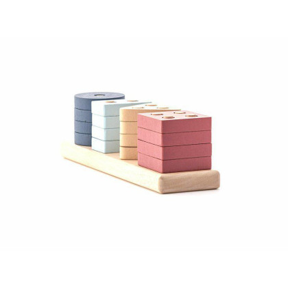 Třídíme tvary V - dřevěná skládačka 17 dílů Cubika