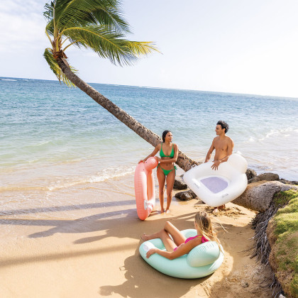 Lehátko křeslo nafukovací s úchyty 114x107 cm