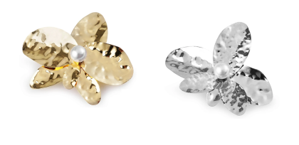 Francouzská spona do vlasů květ s perlou