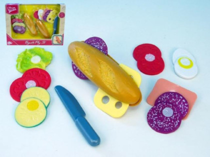 Krájecí plněná bageta 12ks (bageta, plast nůž, plátky potravin)