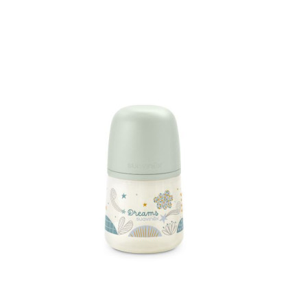 Kojenecká láhev Dreams anatomická M silikon Suavinex 150 ml - zelená