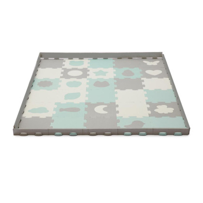 Podložka pěnová puzzle Luno Shapes KINDERKRAFT SELECT 185 x 165 cm Mint, 30 ks, Premium