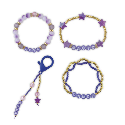 Sada Výroba šperků Náramky Popstar 3 ks a doplněk Janod Atelier