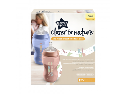 Kojenecká láhev C2N 2ks 340 ml 3m+