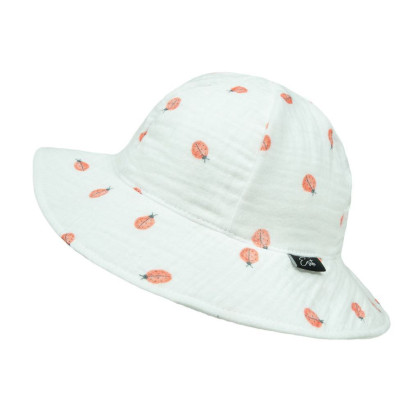 Dívčí klobouk mušelín Beruška bílá Esito