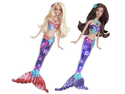 Mattel Barbie svítící mořská panna V7046