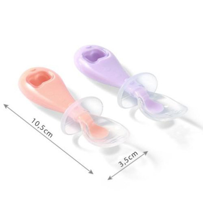 Silikonová lžička 2 ks 6 m+ Babyono