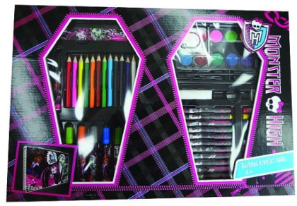 Kufřík set - kreslící dárkový set 68ks Monster High