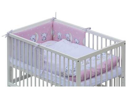 Postýlka 120 x 60 cm s kompletní výbavou Toro Borovice Bílá Scarlett