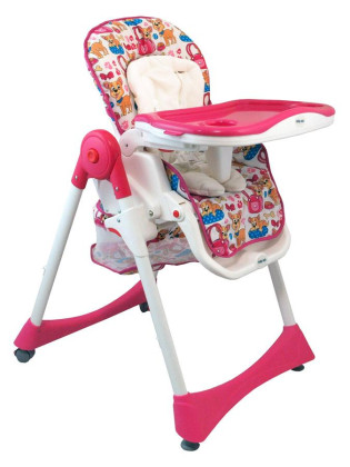 Jídelní židlička Baby mix růžová