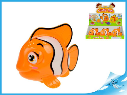Ryba klaun 10cm plavací ve vodě na klíček