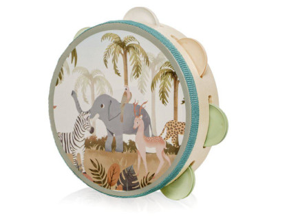 Dřevěná dětská tamburína Zopa