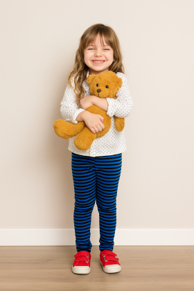 Dívčí bavlněné legíny Modrý proužek RDX