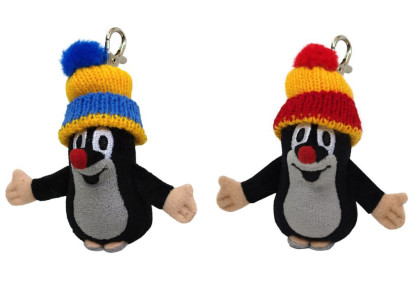 Krtek 10 cm plyšový přívěsek na karabince kulich