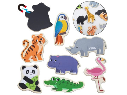 Dřevěné magnety 20 ks divoká zvířátka Viga