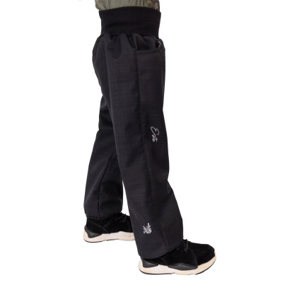 Dětské softshellové kalhoty s beránkem Lamb Black Esito