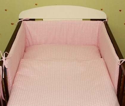 Ochranný límec mantinel růžová kostka (100% bavlna + molitan)