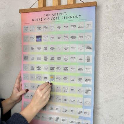 Stírací plakát - 100 aktivit, které v životě stihnout