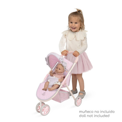 Sportovní kočárek pro panenky tříkolový Sophie 55 cm DeCuevas