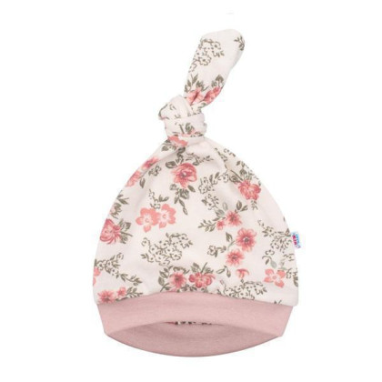 Kojenecká čepička New Baby Flowers růžová