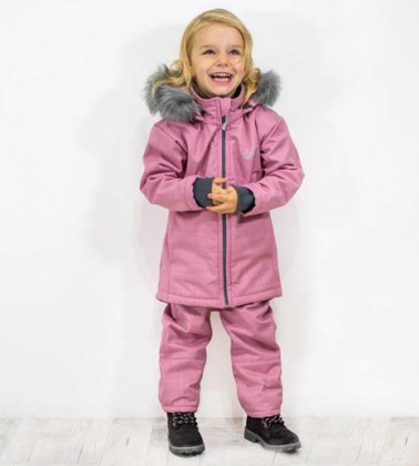 Dětské softshellové oteplovačky Antique pink Esito