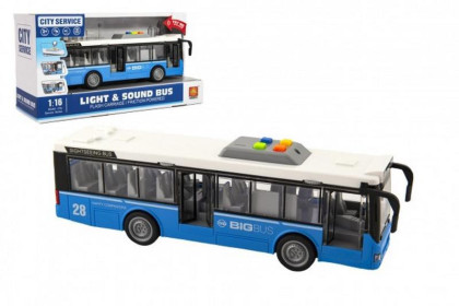 Autobus modrý na baterie