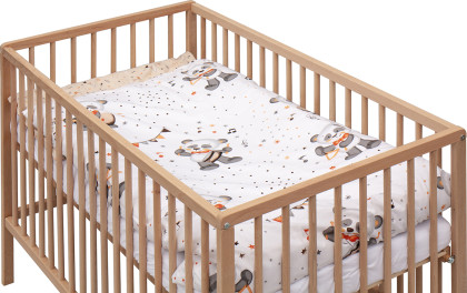 Dětská postýlka s kompletní výbavou přírodní 120 x 60 cm Gytaro Scarlett