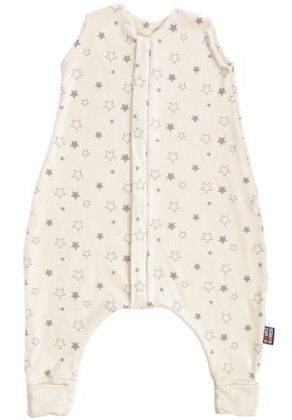 Letní bio spací pytel s nožičkami šedé hvězdičky Kaarsgaren