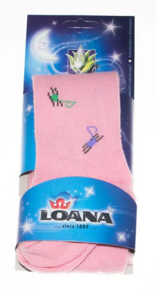 Punčocháčky s aloe vera s nanostříbrem růžové noty Loana vel. 50/56