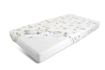 Bavlněné prostěradlo s gumou a potiskem 70 x 140 cm Babymatex
