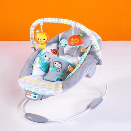Lehátko vibrující s melodií Whimsical Wild 0 m+ do 9 kg 2019 Bright Starts